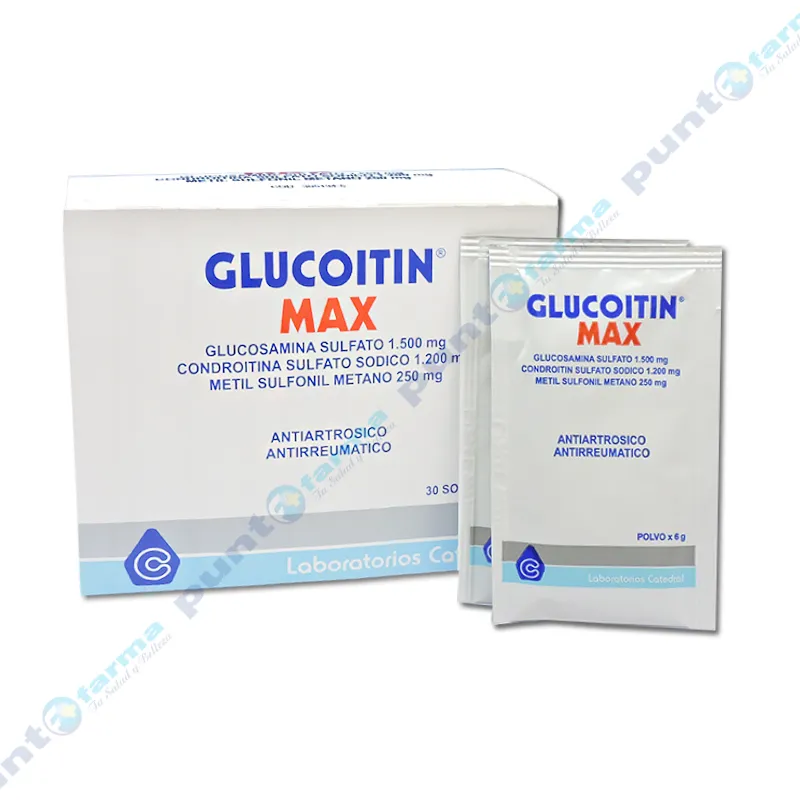 Glucoitin Max Glucosamina Sulfato 1500 mg - Caja de 30 sobres de 6 g