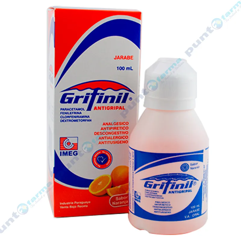 Grifinil Sabor Naranja Paracetamol 100 mL Punto Farma