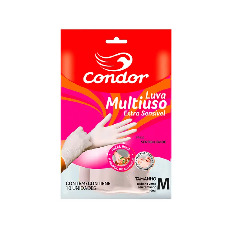 Guante Desechable Mediano Condor - Contiene 10 Unidades