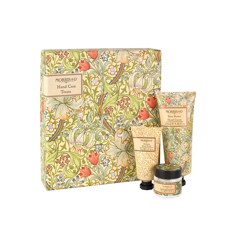 Heathcote & Ivory Morris & Co. Golden Lily Hand Care Treats (Crema de Manos 100 ml+ Exfoliante de Manos 30 ml + Crema Para Cutículas 35 ml)