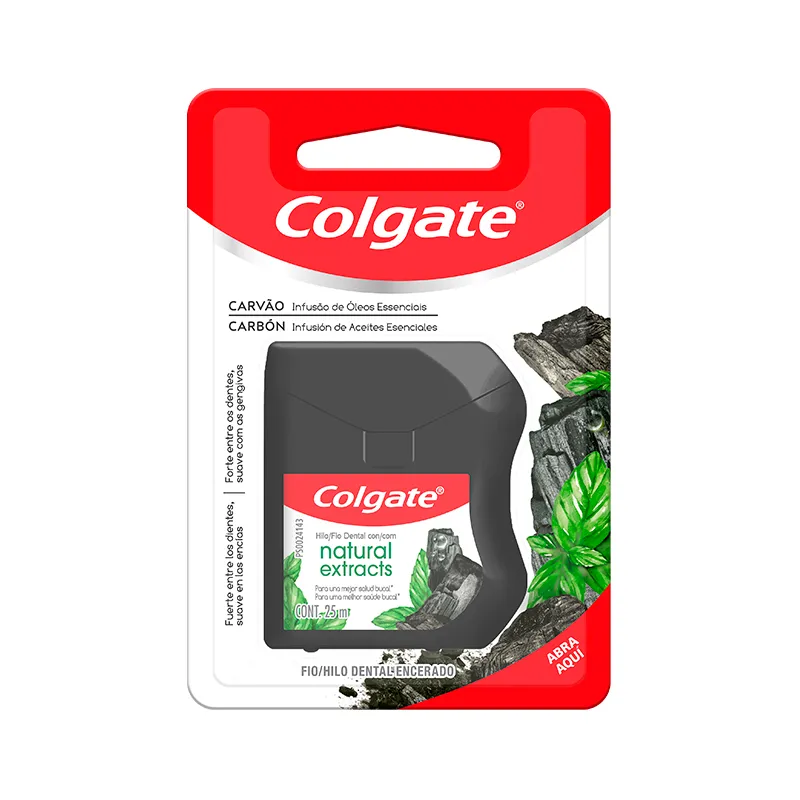 Hilo Dental Natural Extracts Carbón Colgate -  Cont.25mts