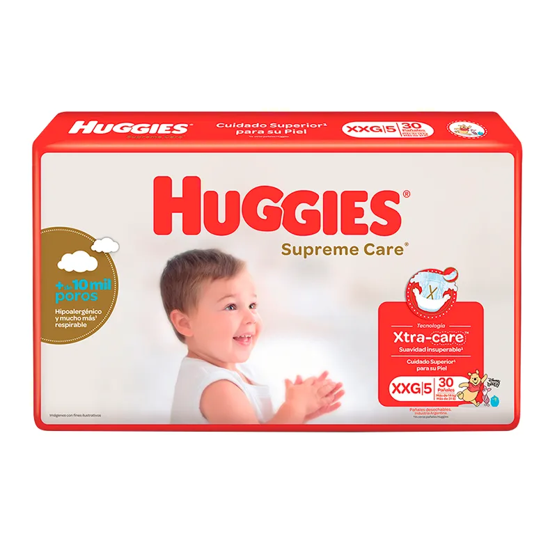 Huggies Supreme Care Jumbo XXG - Contiene 30 unidades