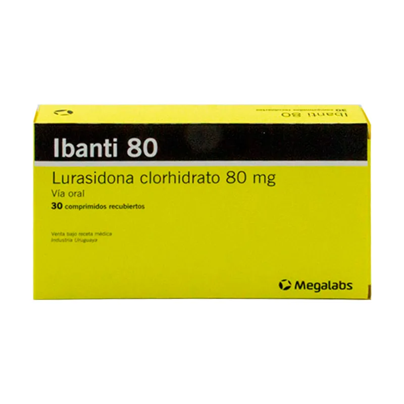 Ibanti 80 Lurasidona Clorhidrato - Caja de 30 comprimidos recubiertos