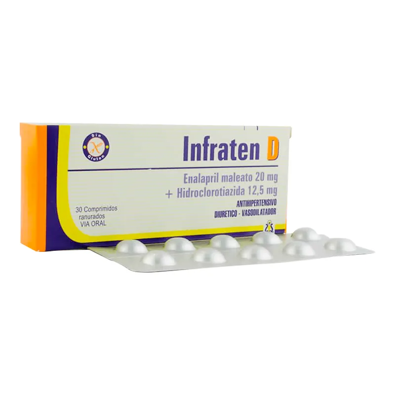 Image miniatura de Infraten-D-Enalapril-Maleato-20-mg-Caja-de-30-comprimidos-ranurados-47583.webp