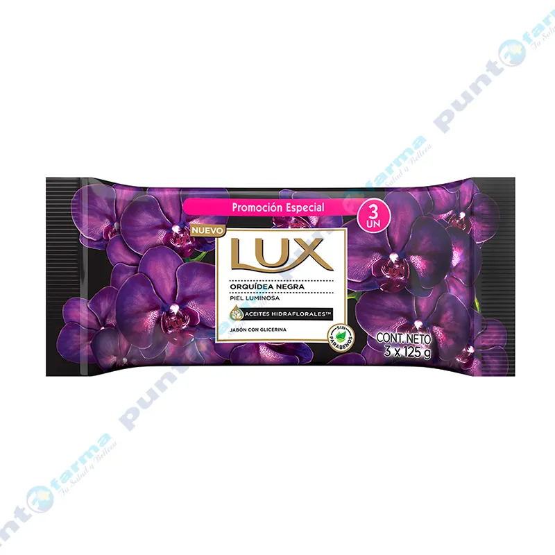 Jabón con Glicerina Orquídea Negra Lux - Cont. 3 unidades de 125 gr c/u