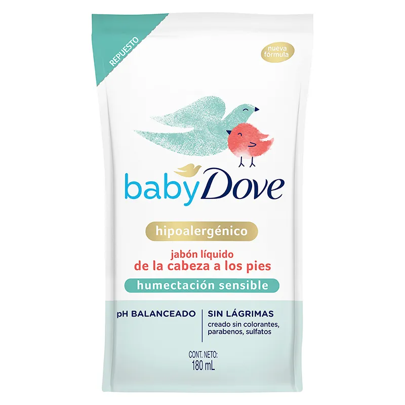 Jabón líquido Humectación Sensible Baby Dove - 180mL.