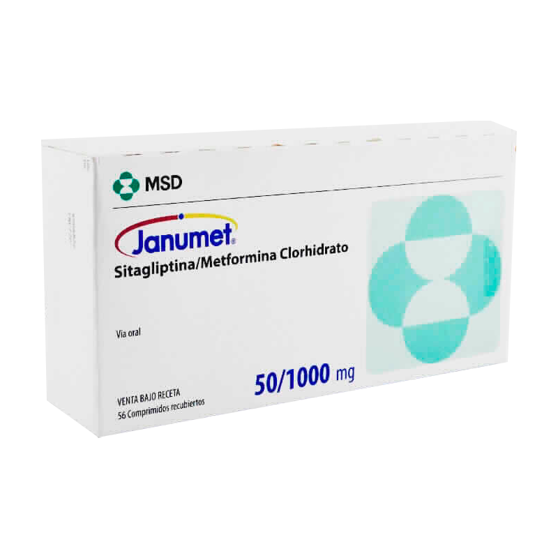Janumet Sitagliptina 50/1000 mg Cont. 56 comprimidos recubiertos