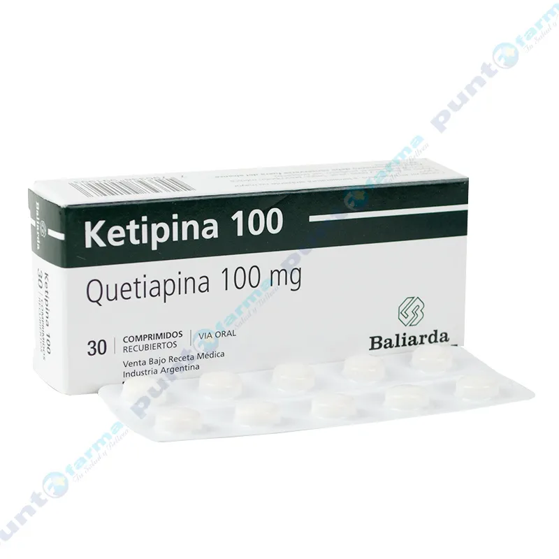 Ketipina 100 Quetiapina 100mg - Cont. 30 Comprimidos.
