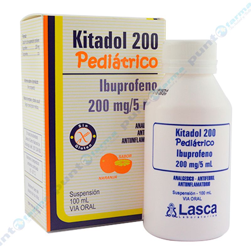 Kitadol 200 Pediátrico Ibuprofeno Suspensión 100ml Punto Farma