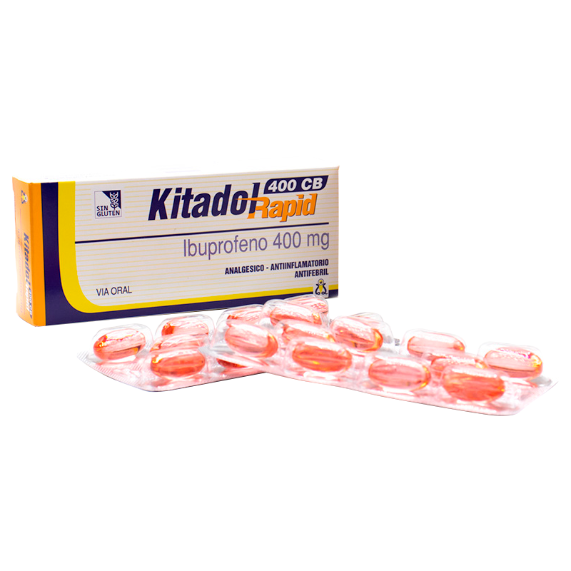 Kitadol Rapid 400 CB Ibuprofeno 400 mg Cont. 20 cápsulas blandas