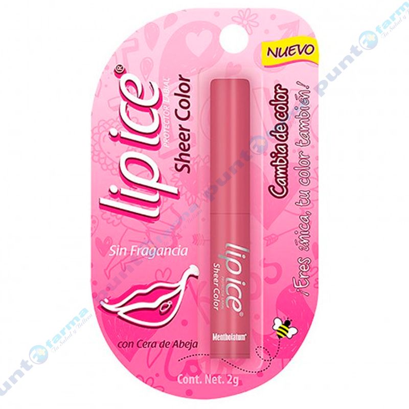 Lip Ice Sheer Color Sin Fragancia Mentholatum 2 gr Punto Farma