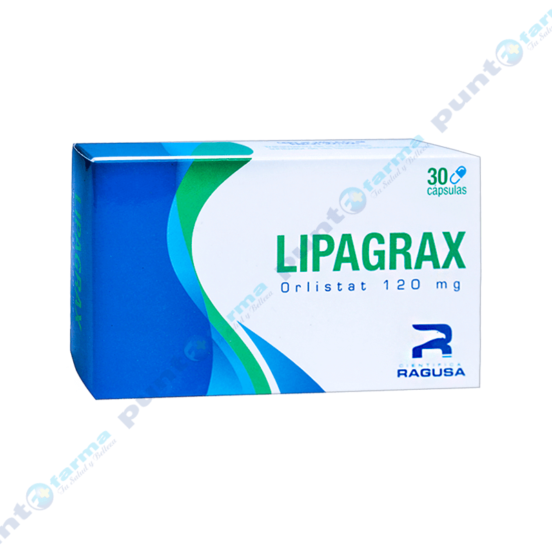 Lipagrax Orlistat 120 mg Caja de 30 Capsulas Punto Farma