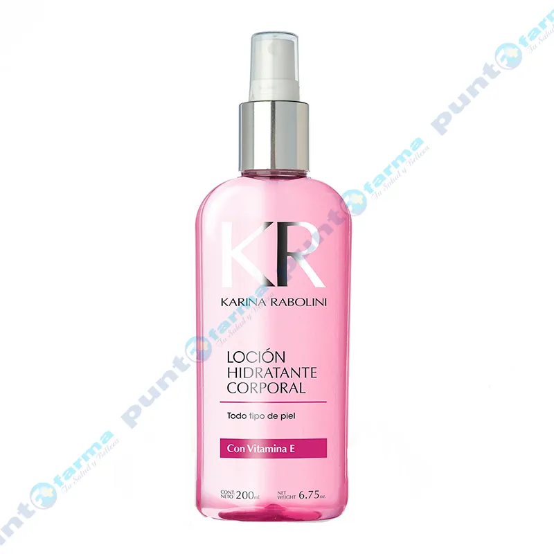 Loción Hidratante Corporal Rosa con Vitamina E Karina Rabolini - Cont.200 mL