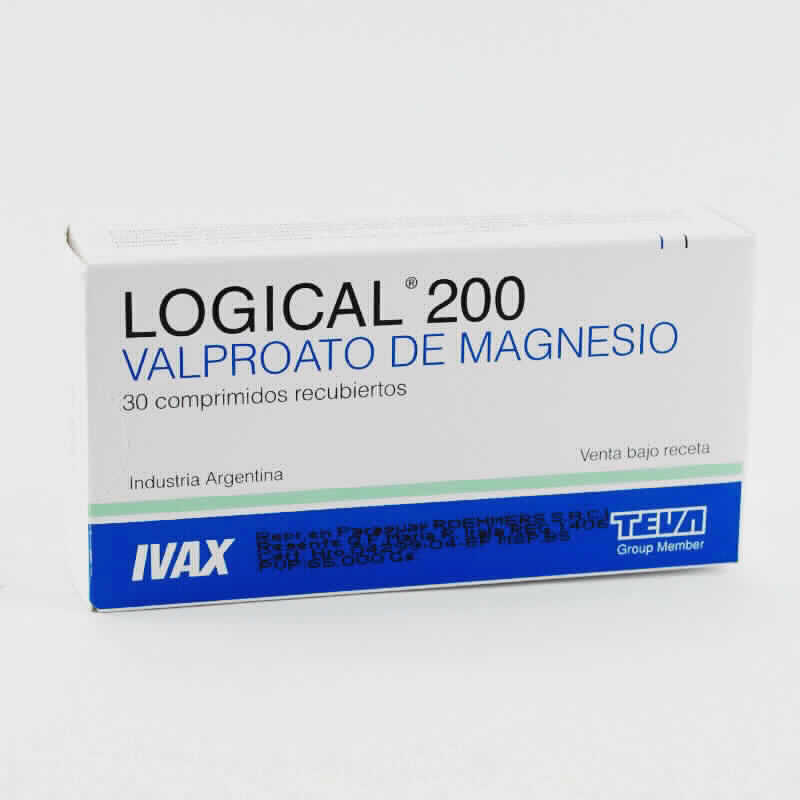 Logical® 200 valproato de magnesio - Caja de 30 comprimidos recubiertos |  Punto Farma
