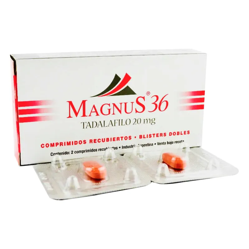 Magnus 36 Tadalafilo 20 mg - Caja de 2 comprimidos recubiertos