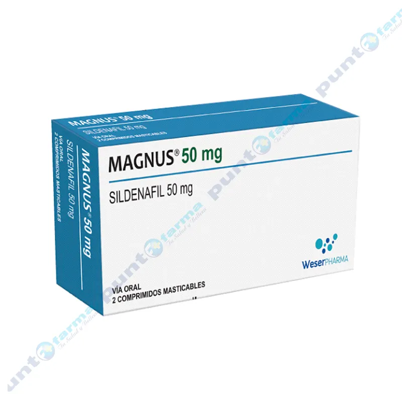 Magnus Sildenafil 50 mg - Caja de 2 comprimidos masticables