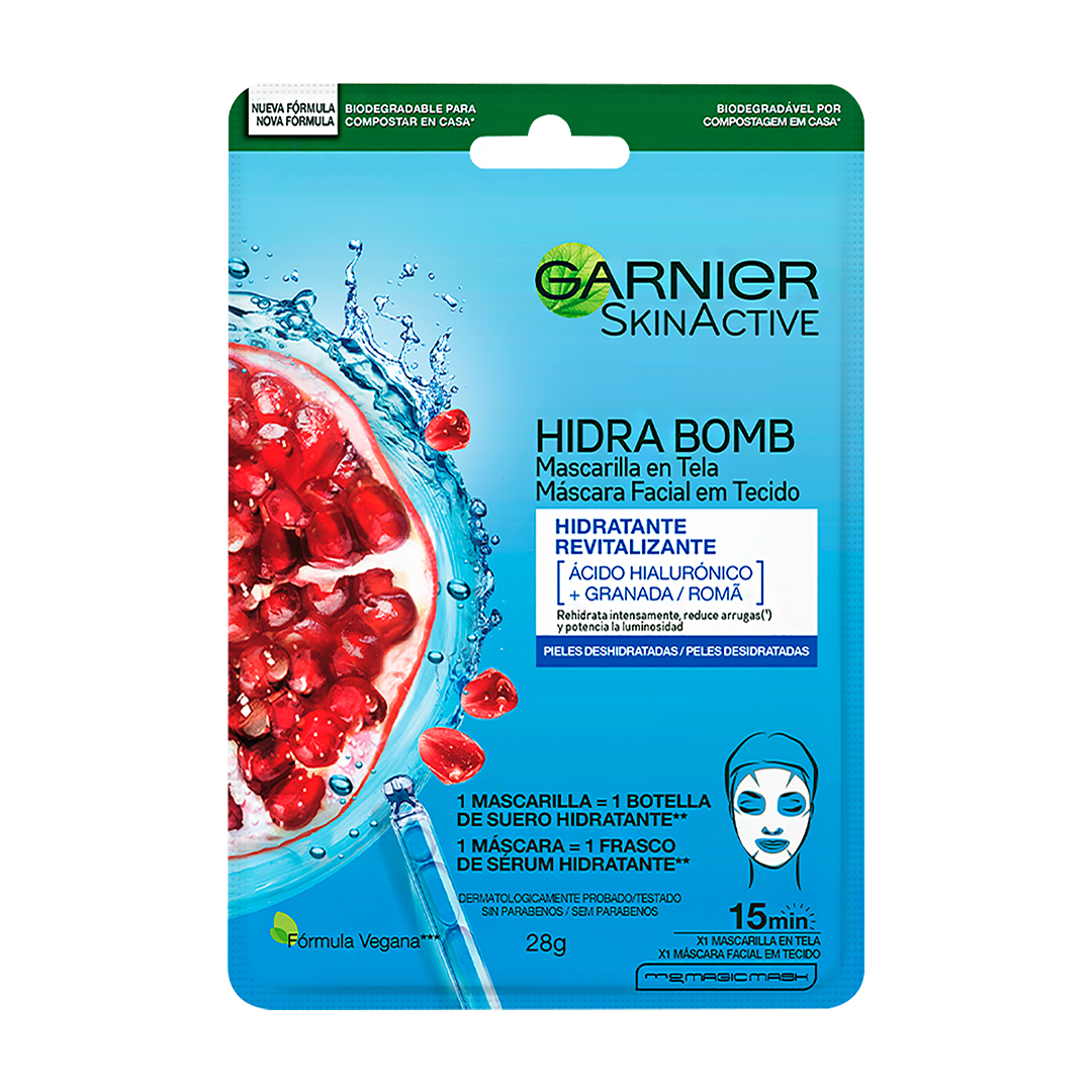 Mascarilla Facial Hidra Bomb Skinactive Garnier 28 gr Punto Farma