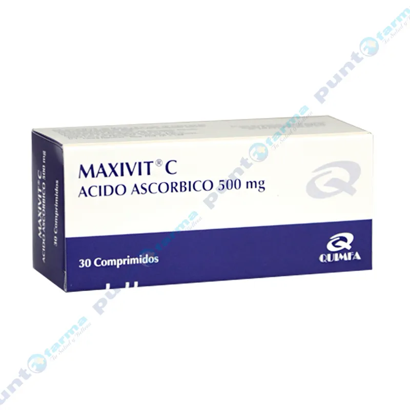 Maxivit C Vitamina C de 500mg - Caja de 30 comprimidos