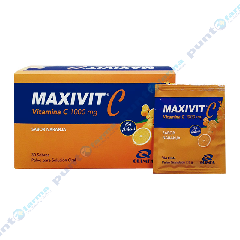 Punto Farma Maxivit Vitamina C 1000 Mg Cont 30 Sobres