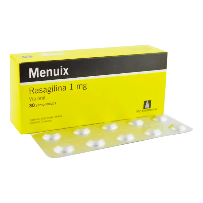 Menuix Menuix Rasagilina 1 mg - Caja de 30 comprimidos | Punto Farma