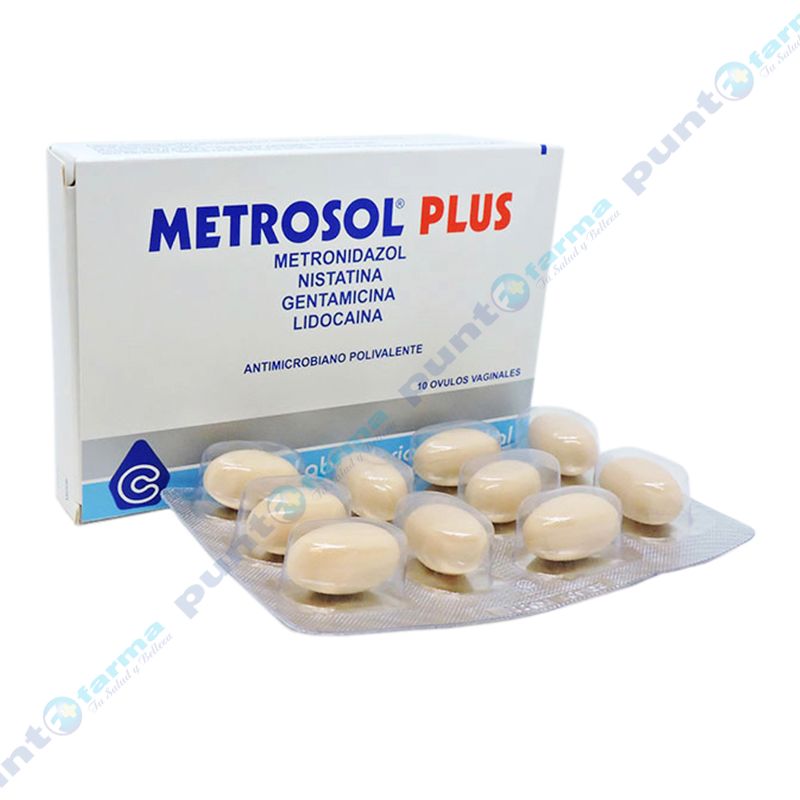 Metrosol Plus Metronidazol - Contenido de 10 Óvulos | Punto Farma