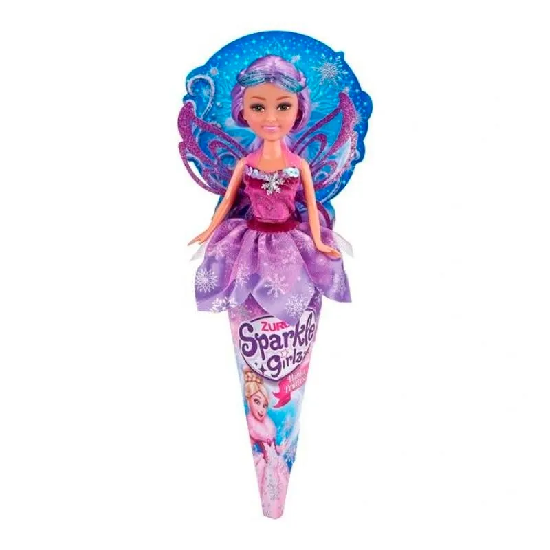 Muñeca Princesa de Invierno en Cono Sparkle Girlz