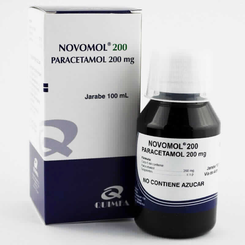 NOVOMOL® Jarabe Paracetamol - 200 200 mg de 100 ml Contenido