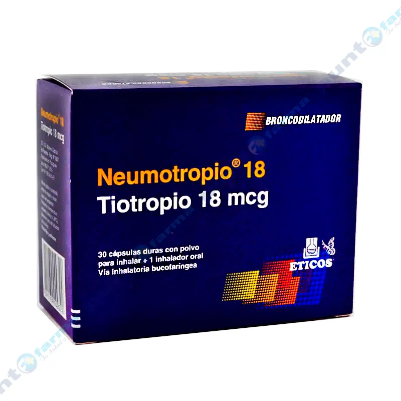 Neumotropio 18 Tiotropio 18 mcg - Contenido de 30 cápsulas duras