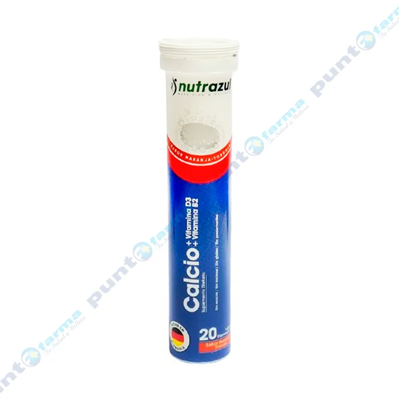 Nutrazul Calcio + Vitamina D3 - Tubo de 20 tabletas efervescentes