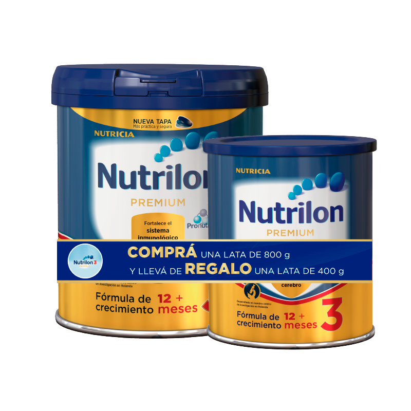 Nutrilon Premium 3 - 800 gr más una lata de 400 gr de regalo.