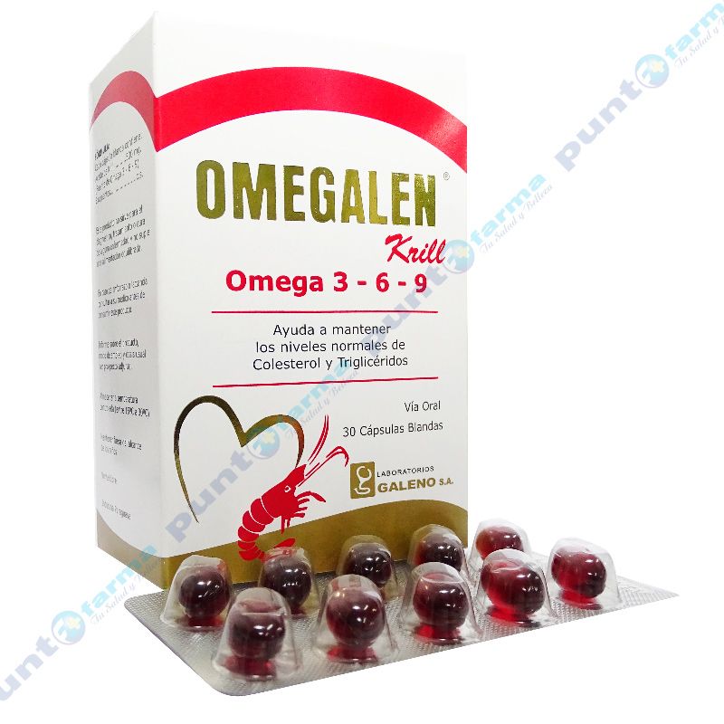 Omegalen Krill Omega 3,6,9 Caja de 30 cápsulas Punto Farma