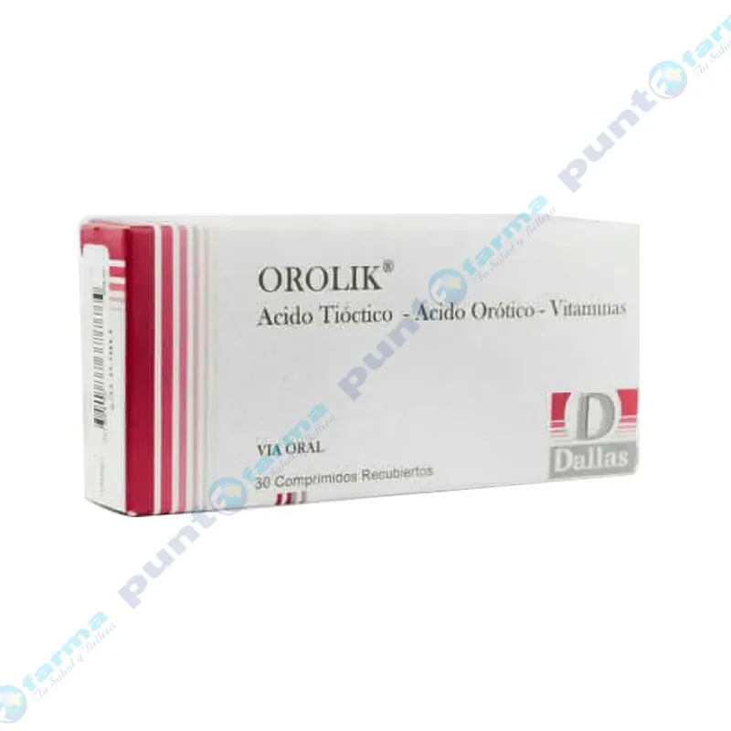 Orolik Acido Tióctico Acido Orótico Vitaminas - Cont 30 comprimidos
