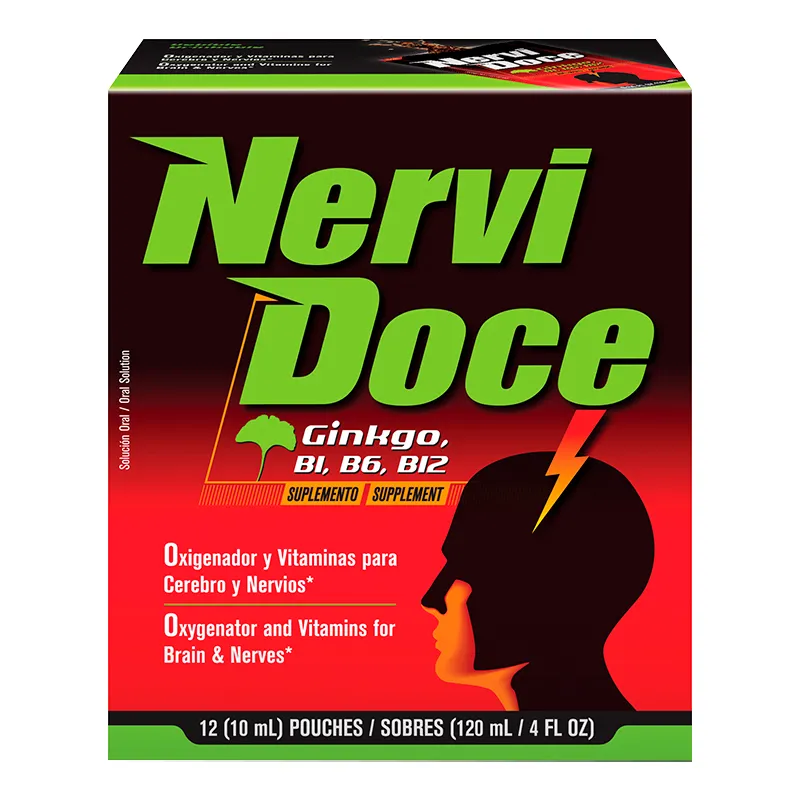 Oxigenador y Vitaminas Nervi Doce (ginkgo biloba) Vijosa - Solucion oral  Cont. 12 sobres de 10mL