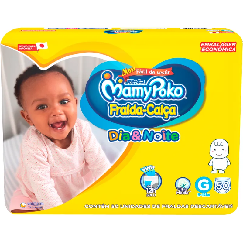 Pañal Calza Día y Noche Hiper G MamyPoko - Cont. 50 unidades