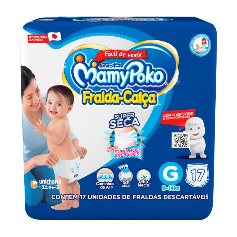 Pañal Calza Regular Premium MamiPoko Grande - Cont. 17 unidades