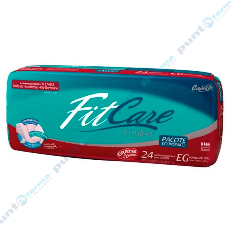 Pañal desechable para adultos Fit Care Confort EG  - Cont. 24 unidades