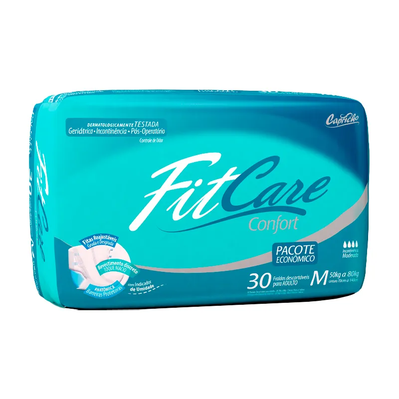 Pañal desechable para adultos Fit Care Confort M - Cont. 30 unidades