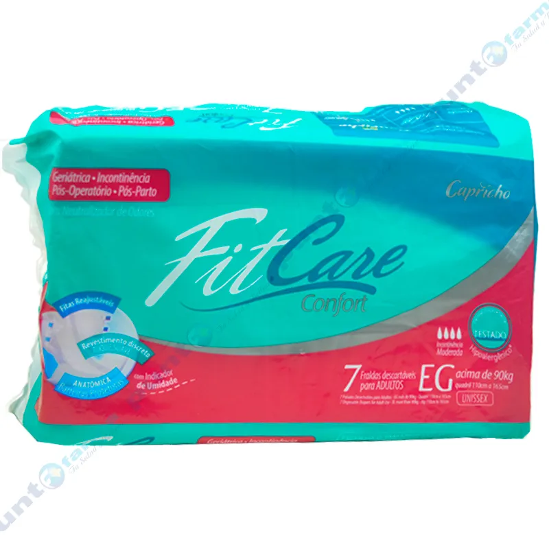 Pañal desechable para adultos FitCare Confort EG  - Cont. 7 unidades