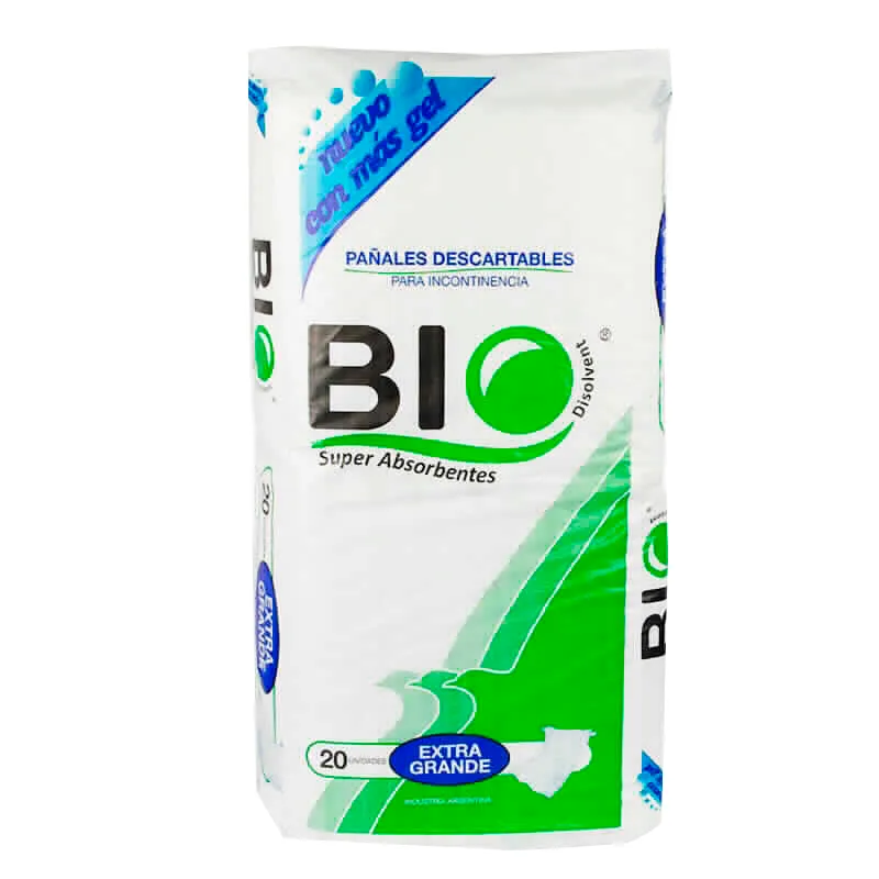 Pañales BIO Adulto - Contenido de 20 Unidades Extra Grandes