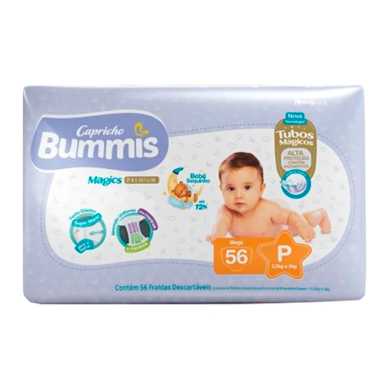 Pañales Bummis Magics Premium P Capricho - Cont. 56 unidades