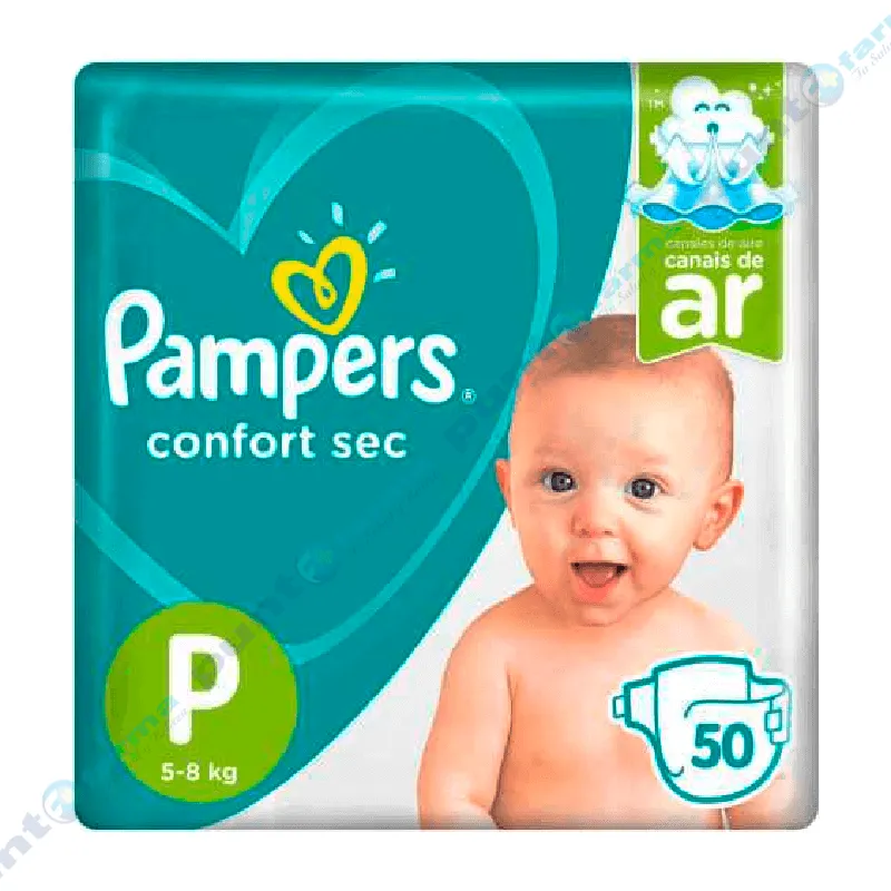 Pañales Pampers Confort sec P - Cont. de 50 unidades