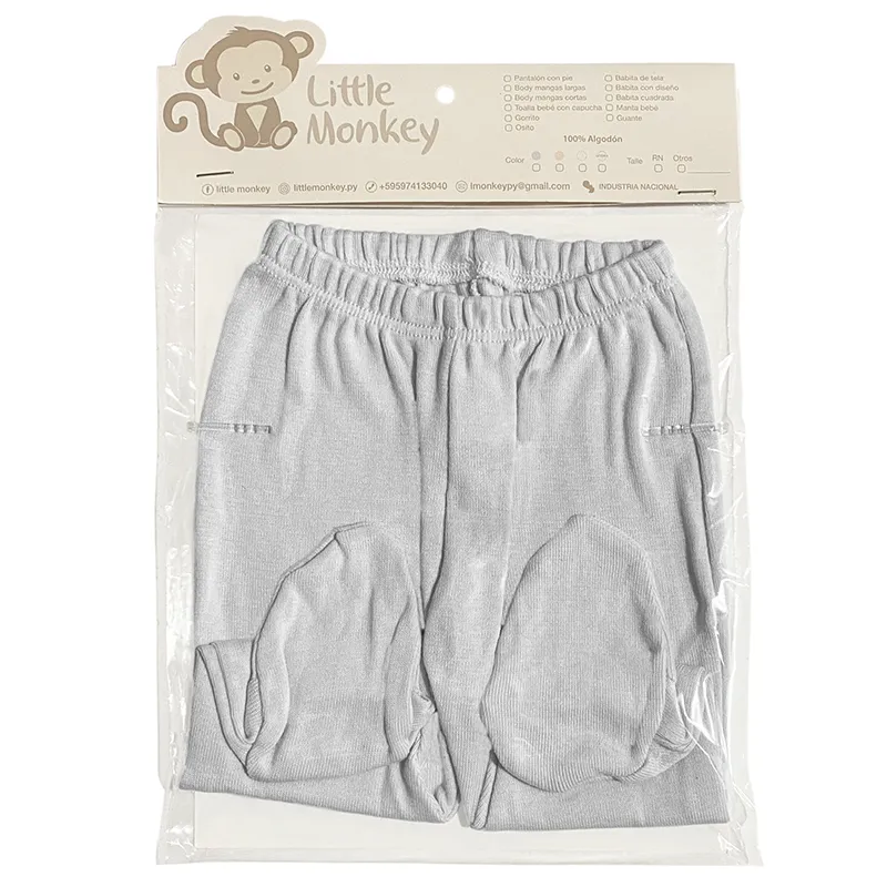 Pantaloncito con pie Recien Nacido Unisex Little Monkey Punto Farma
