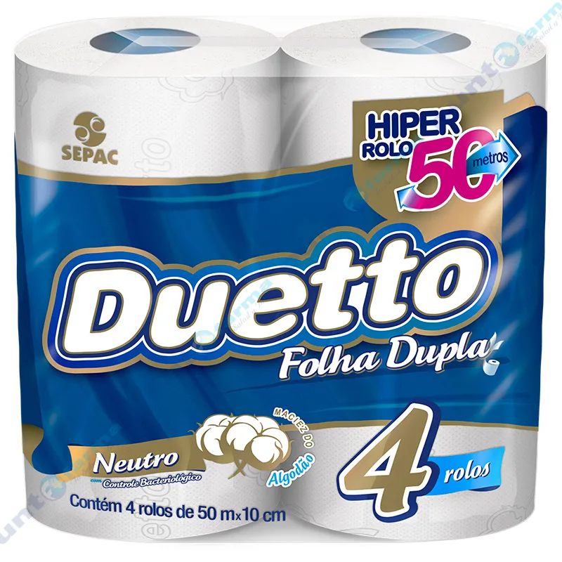 Papel Higiénico Duetto 50 metros - Cont 4 unidades
