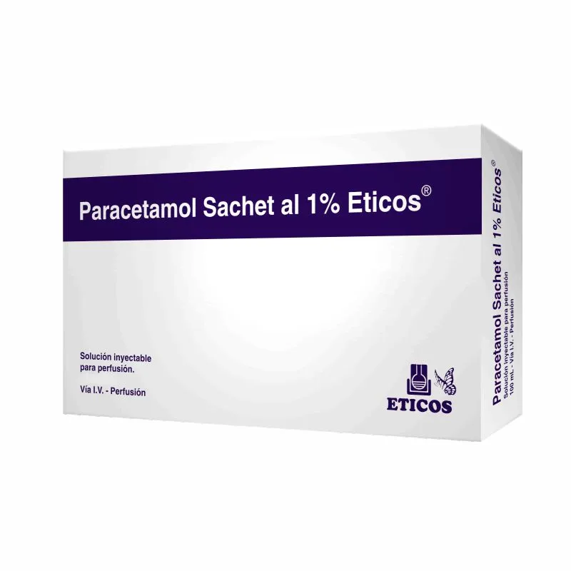 Paracetamol Sachet al 1% Eticos - Solución Inyectable 100mL