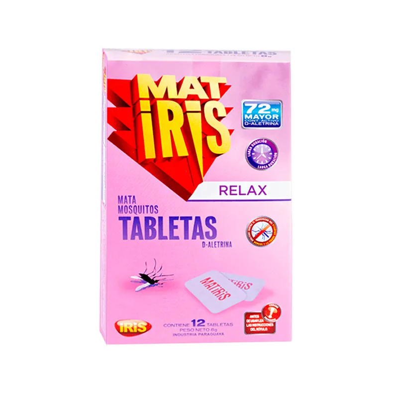 Pastilla Mata Mosquito Relax Matiris - Caja de 12 tabletas