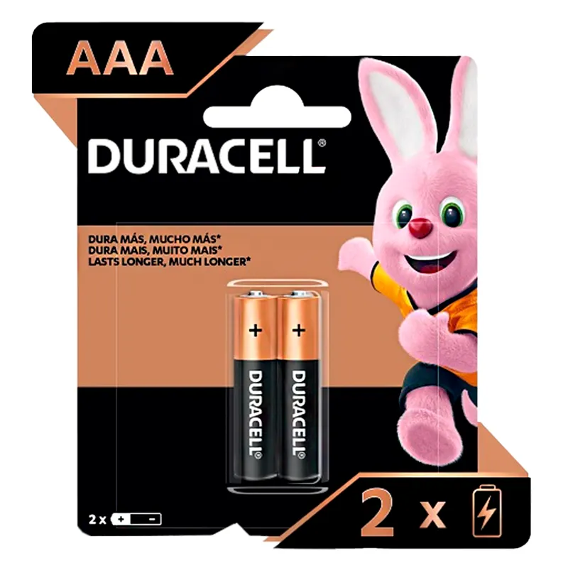 Pila Duracell AAA/2 - Cont 2 unidades
