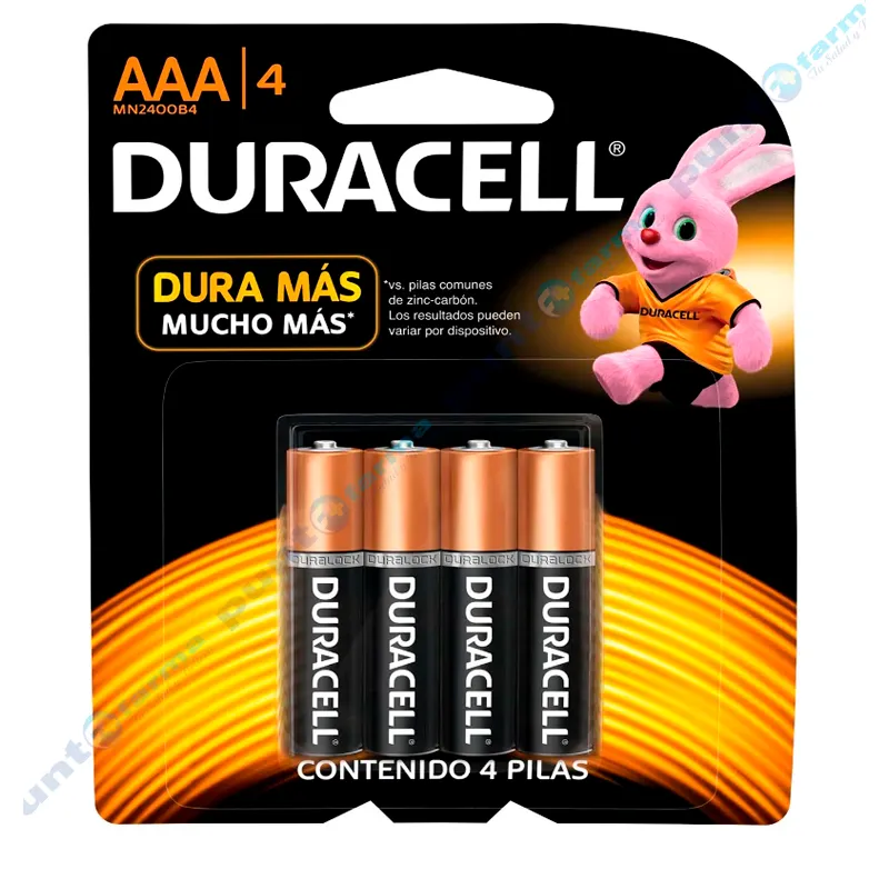 Pila Duracell AAA/4 - Cont 4 unidades