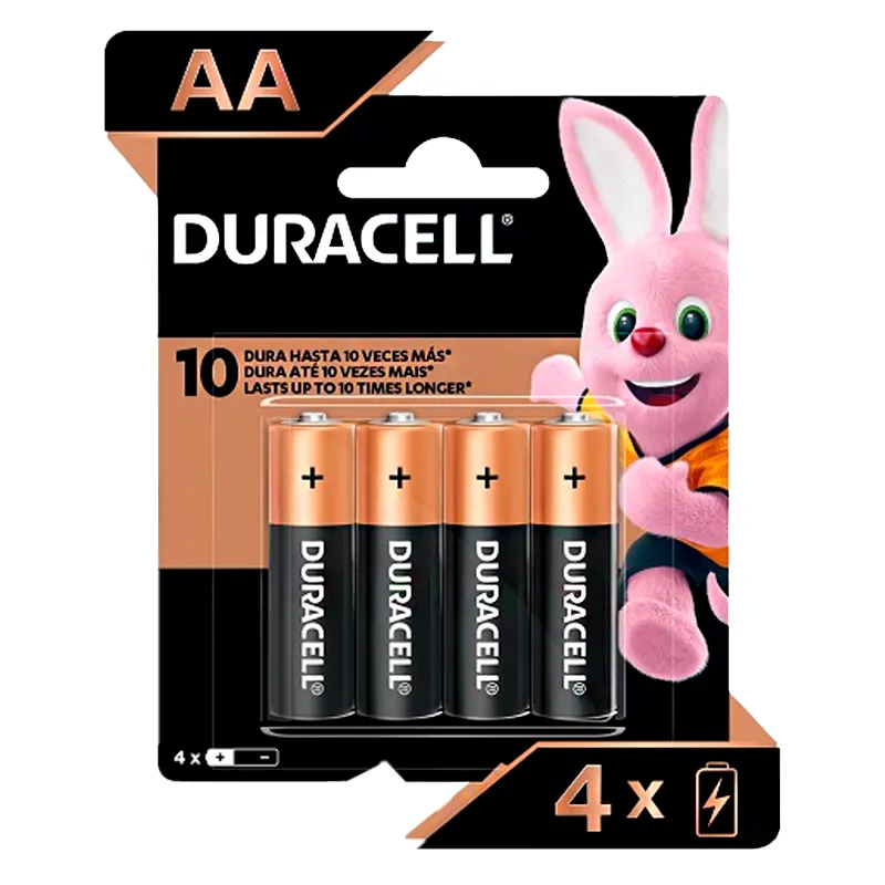 Pilas Duracell AA/4 - Cont 4 unidades