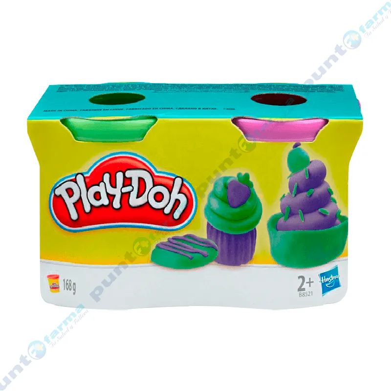 Plastilina Pote Verde-Lila  - Contenido de 2 potes