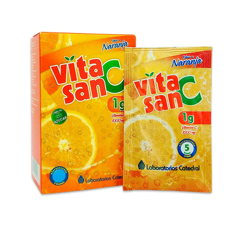 Polvo Efervescente Vitasan C sabor naranja 1G - Cont. 10 sobres